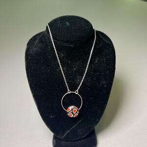 5/ $25 Silver reversible floating necklace